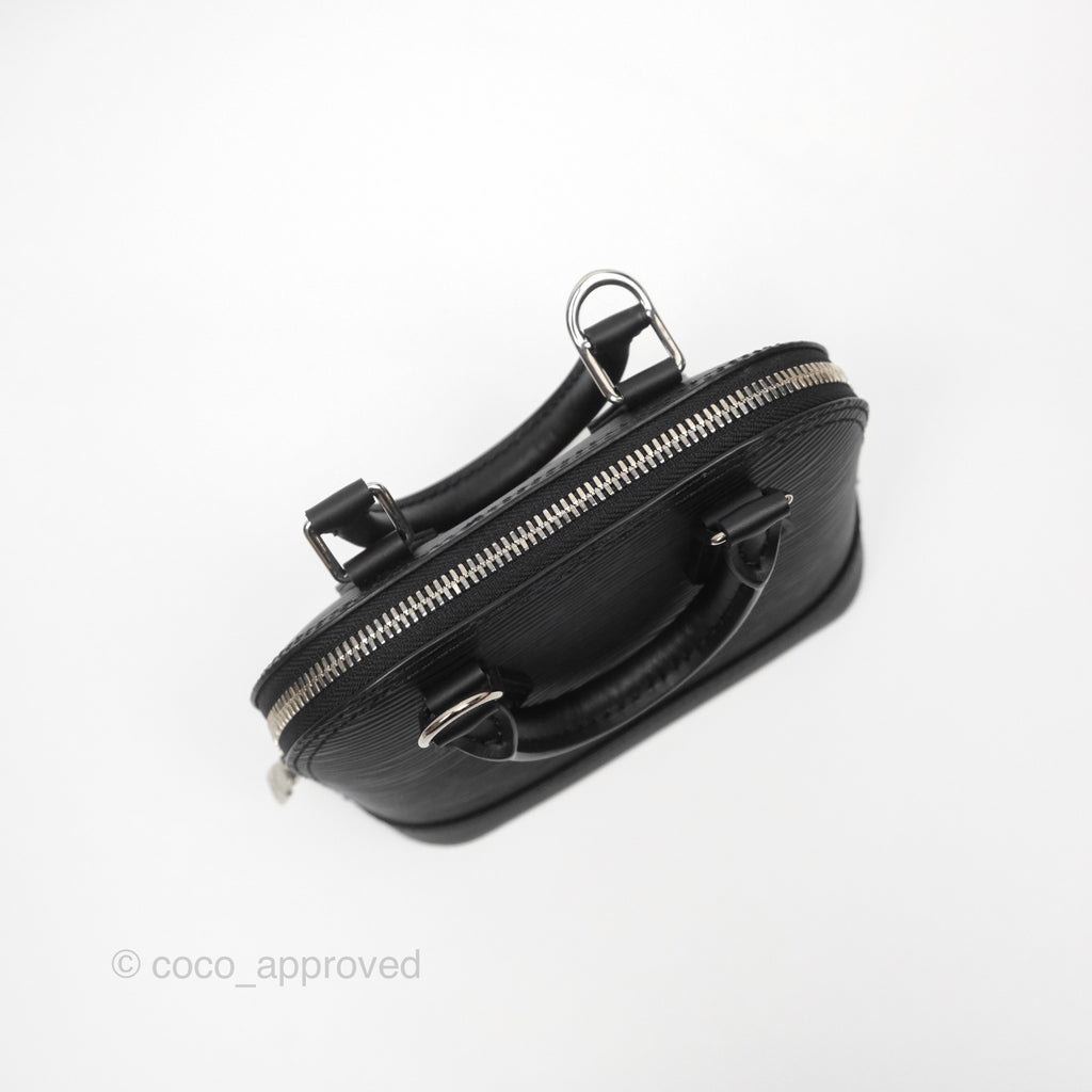 Louis Vuitton Alma Nano Black Silver Hardware