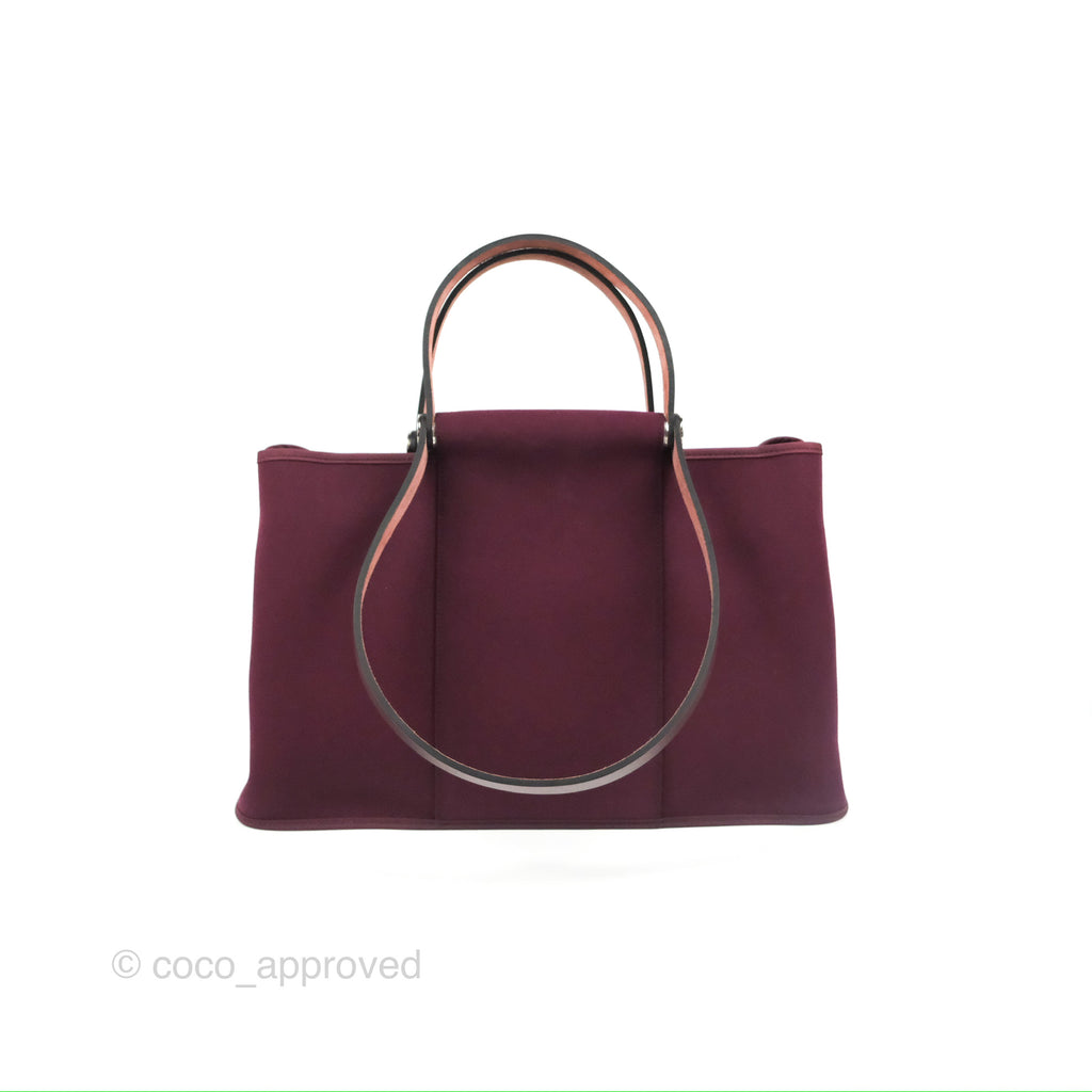 Hermès Cabag Elan Bag Purple Canvas