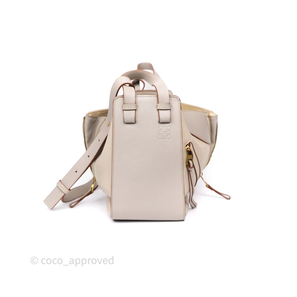 Loewe Small Hammock Shoulder Bag Calfskin Light Grey/Beige