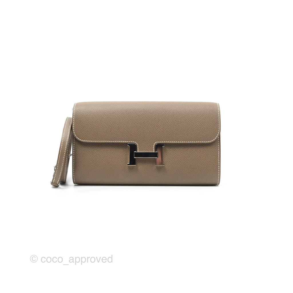 Hermès Constance To Go Wallet Etoupe Epsom Palladium Hardware