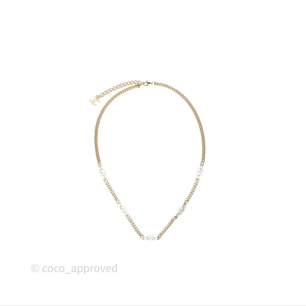 Chanel Crystals CC Chain Belt Gold Tone 22S