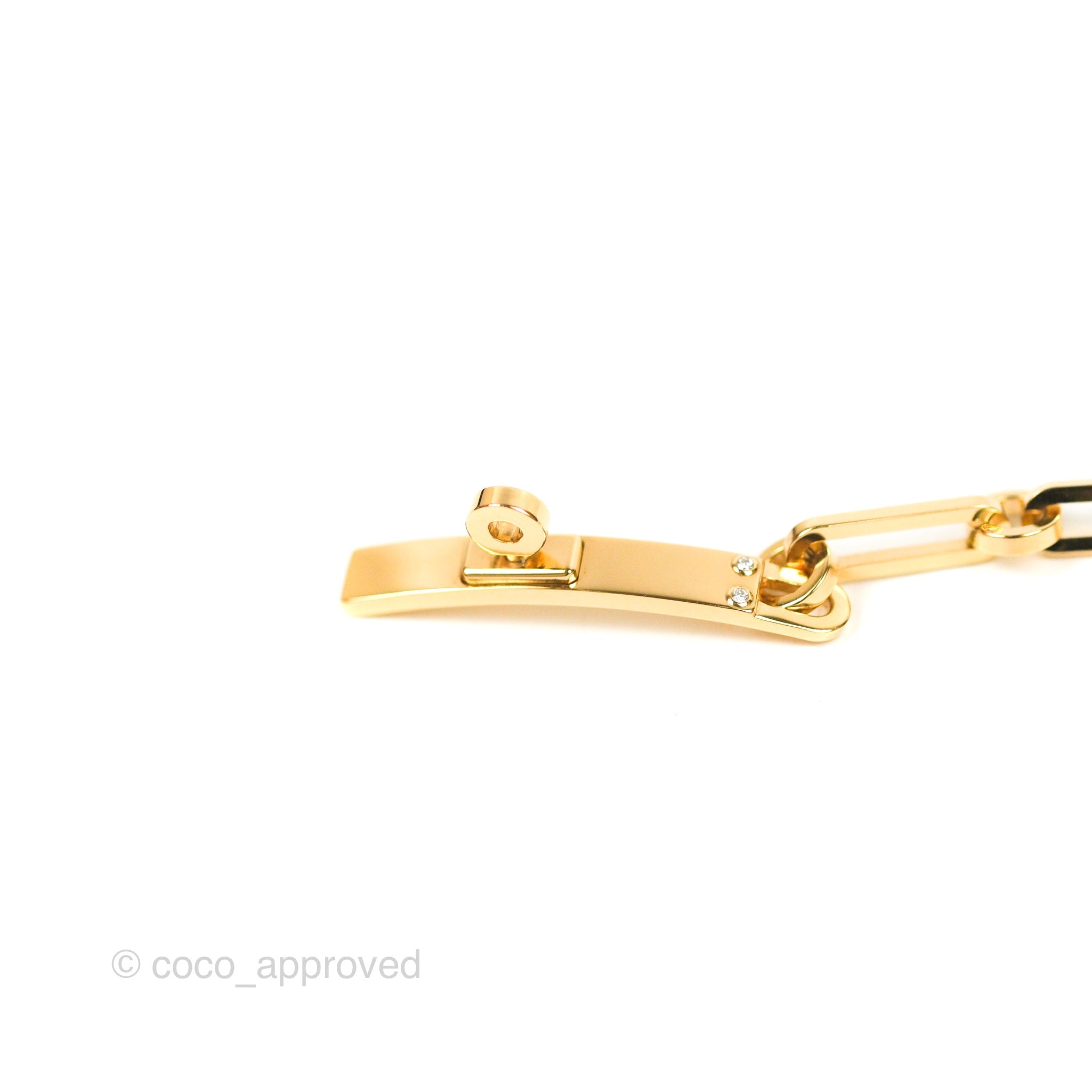Hermes Kelly Bracelet with 4 Diamonds 18k Yellow Gold – STYLISHTOP