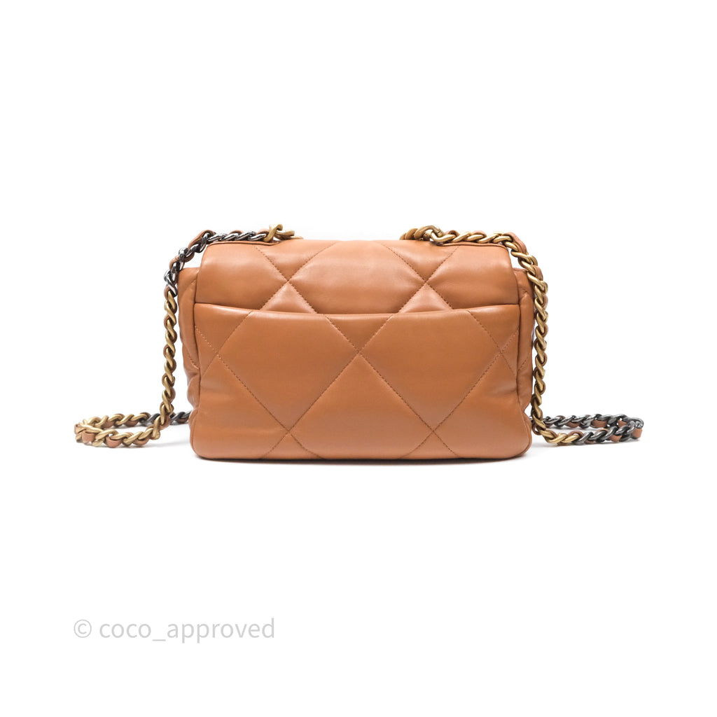 Chanel 19 Small Caramel Brown Mixed Hardware