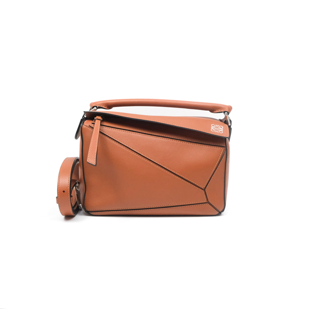 Loewe Small Puzzle Bag Tan Calfskin