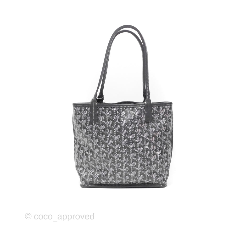 Goyard Anjou Mini Bag Goyardine Canvas Grey