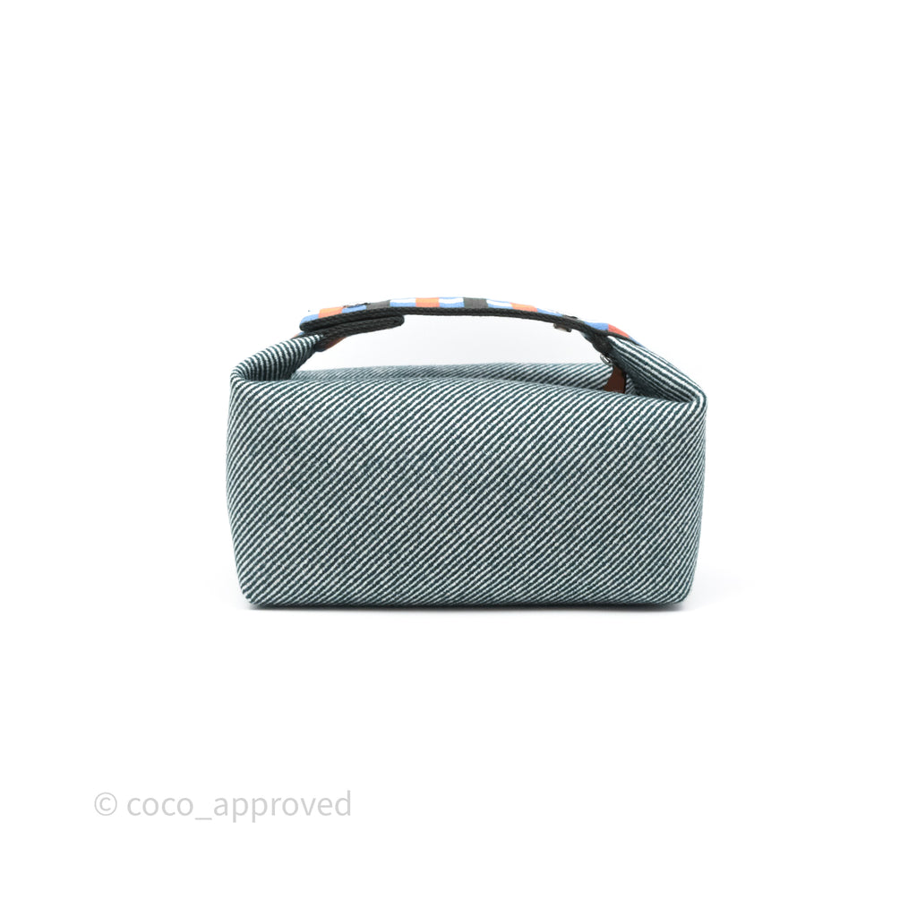 Hermès Small Bride-A-Brac Au Carre Case Wool Green