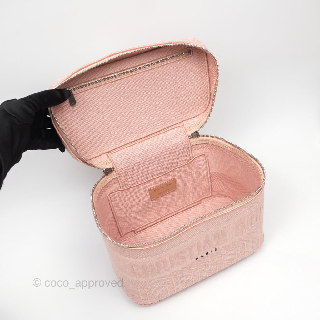 Christian Dior Large DiorTravel Vanity Case Pink Cannage