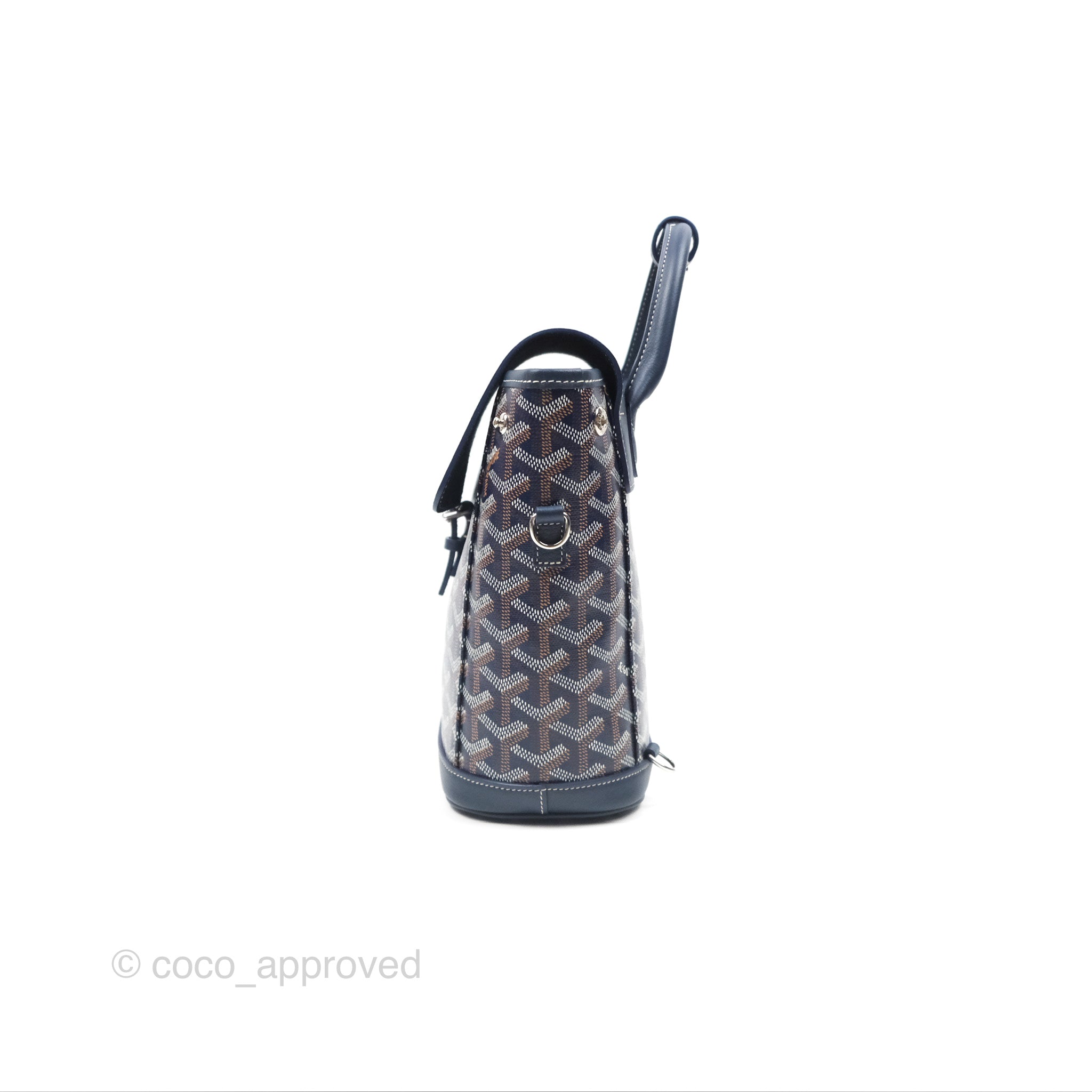 goyard alpin mini backpack price 2024 Goyard Mini Alpin Backpack Navy Blue Goyardine Calfskin – Coco Approved  Studio