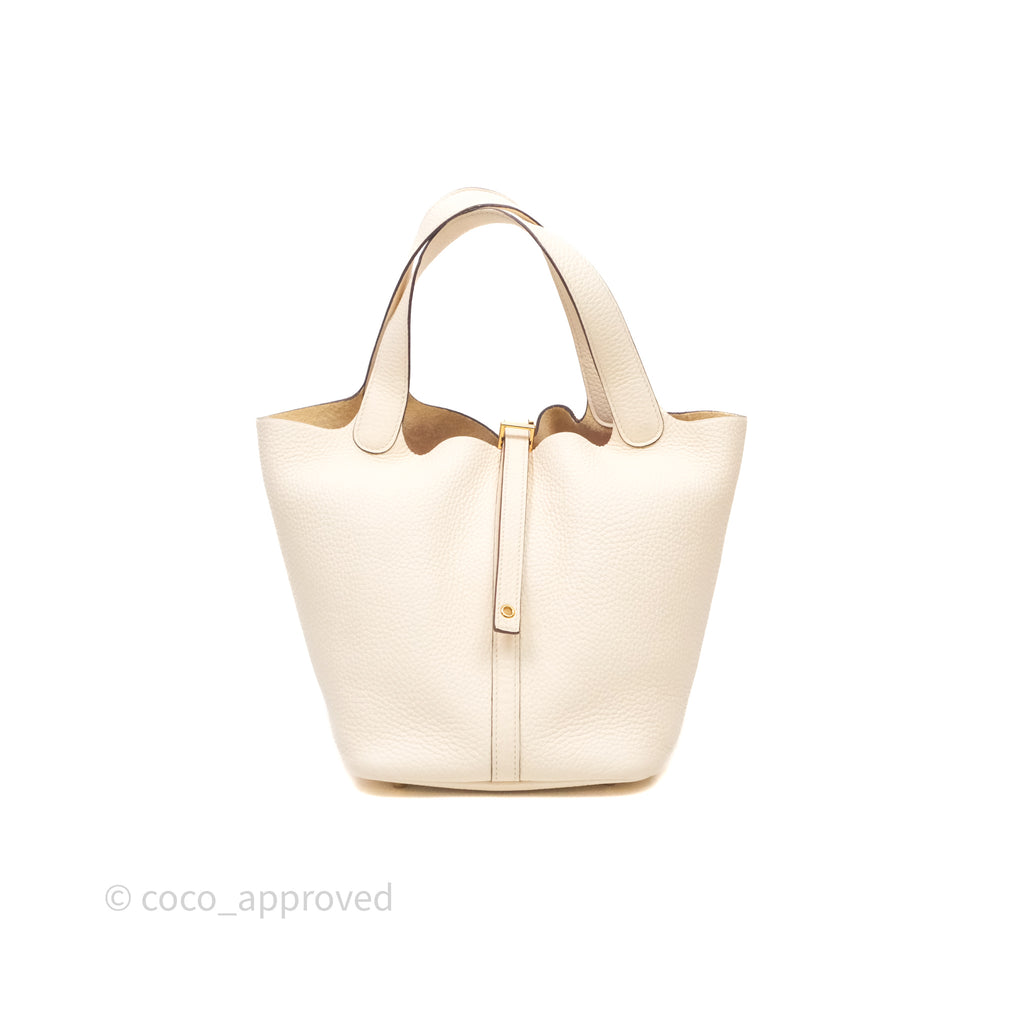Hermès Picotin 22 Nata I2 Clemence Gold Hardware
