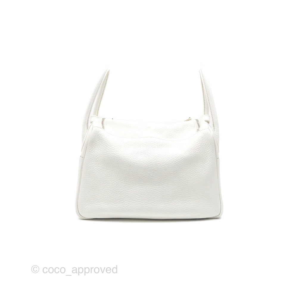 Hermès Lindy 30 White Clemence Palladium Hardware