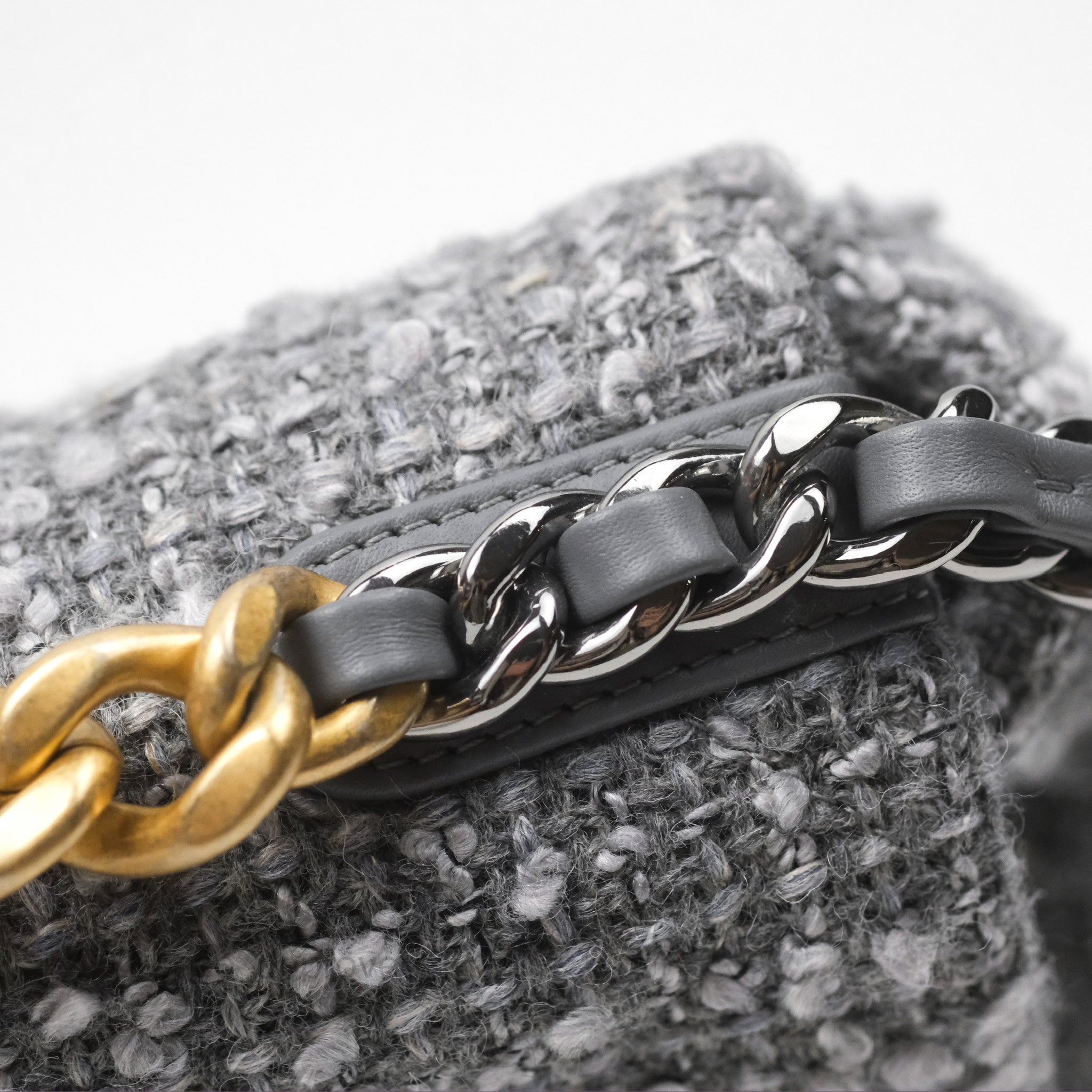 Chanel 19 Small Tweed Grey Mixed Hardware – Coco Approved Studio