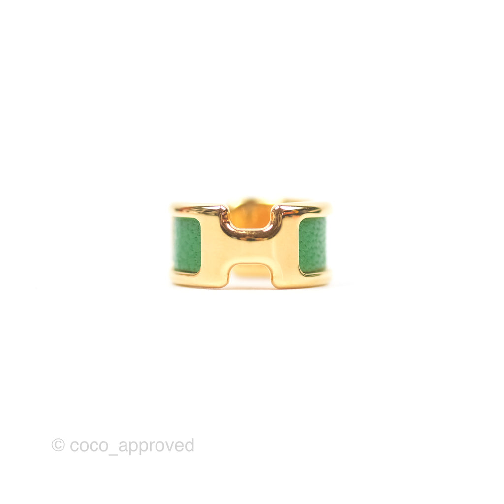 Hermès Olympe Ear Cuff Small Model Vert Comics 0Z Epsom Gold Hardware