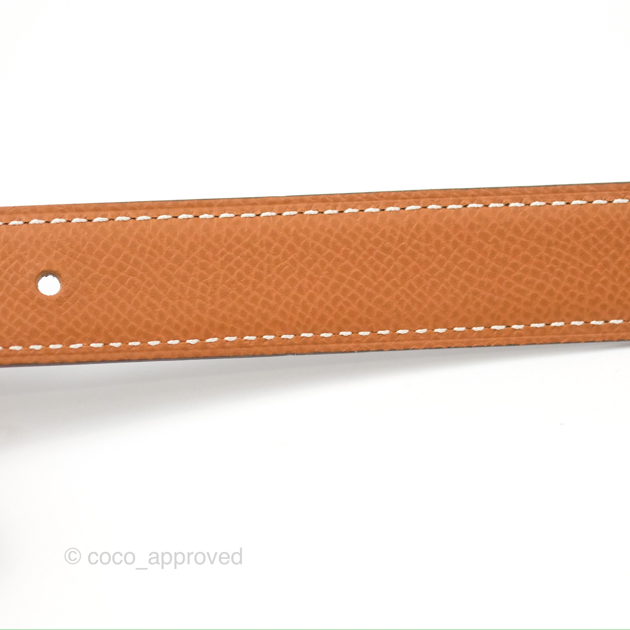 お値引き中　HERMES カルビィ Hermès H au Carre Twist Belt Buckle & Reversible Gold Epsom