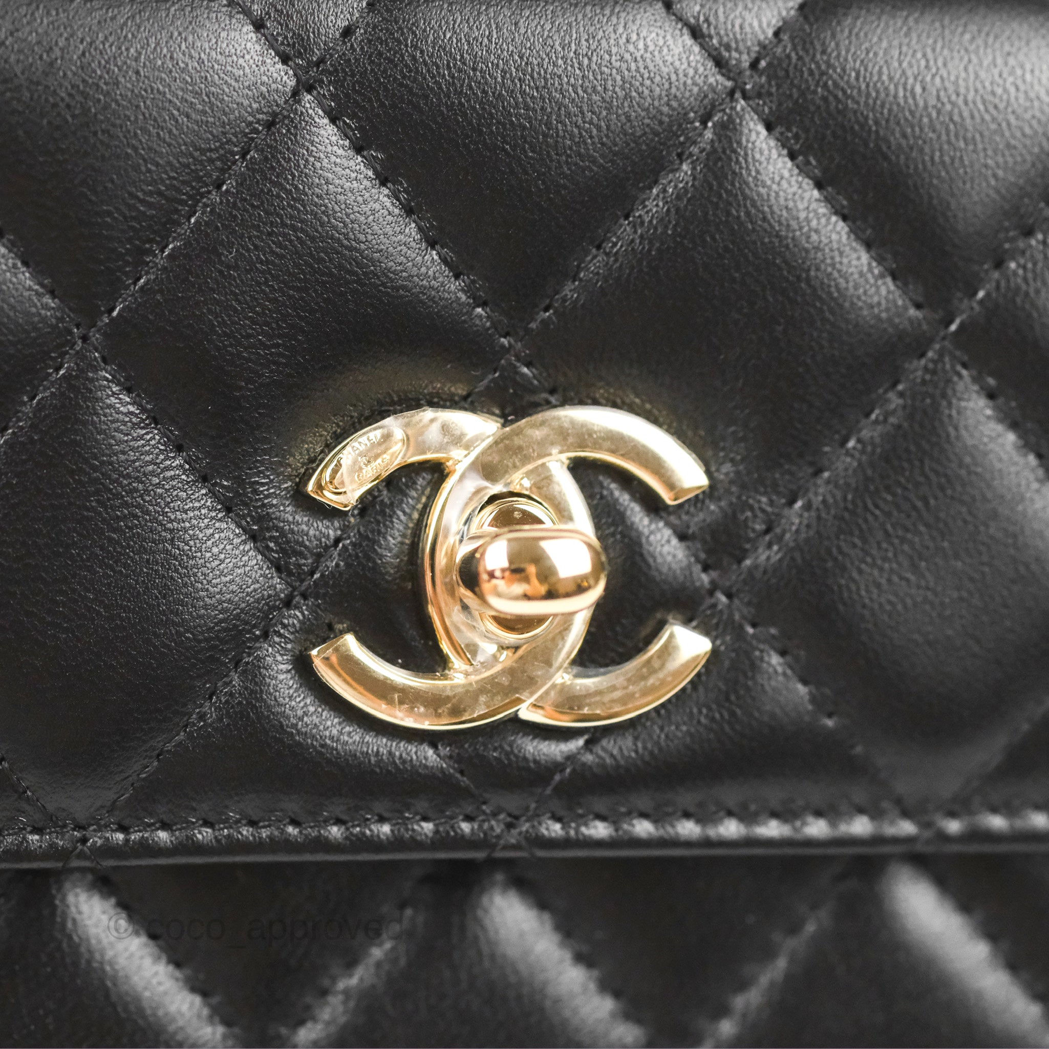 Chanel Mini Quilted Trendy CC Card Holder With Chain Black Lambskin Go –  Coco Approved Studio