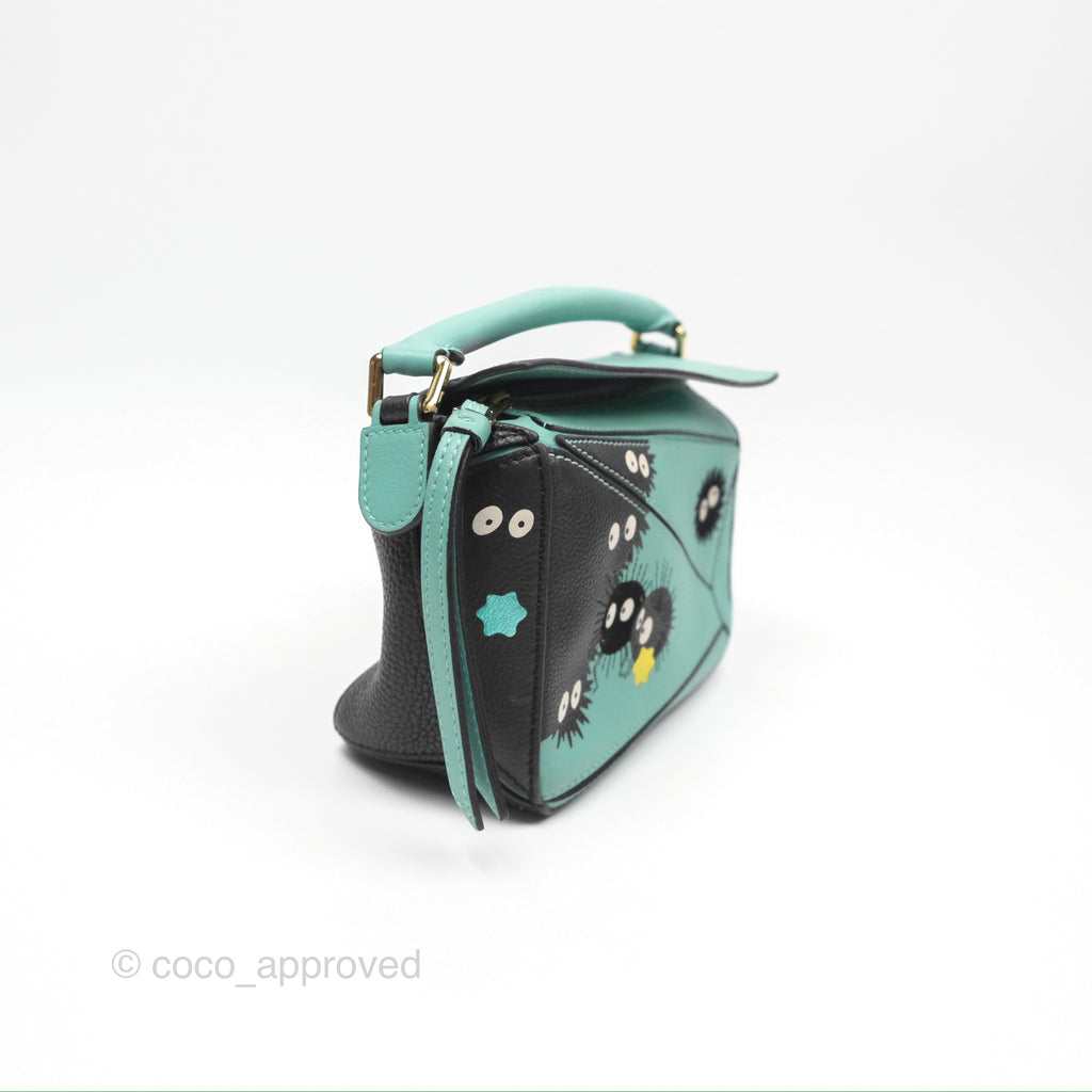 Loewe x Studio Ghibli Spirited Away Mini Puzzle Mint Calfskin