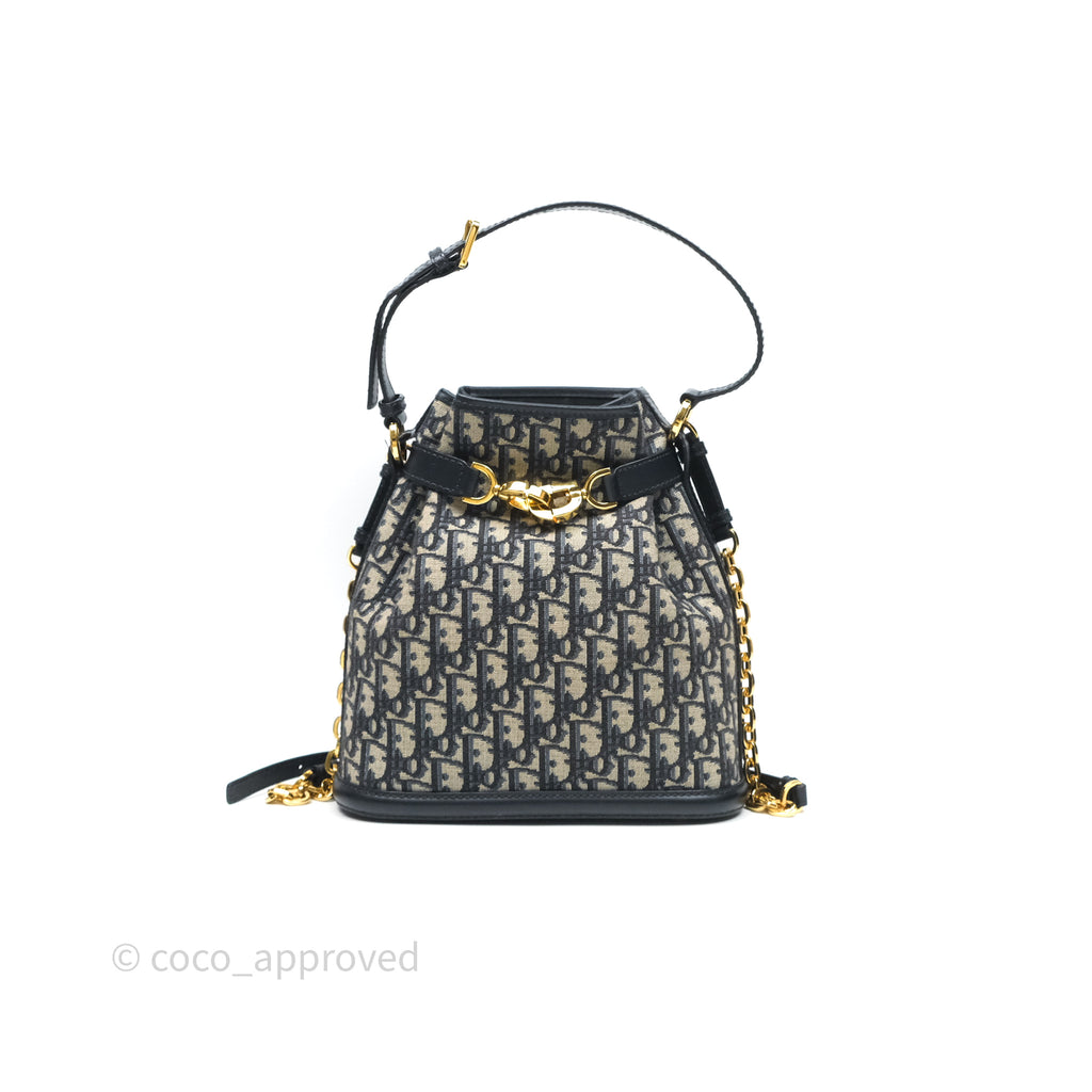 Christian Dior Medium O C'est Dior Bucket Bag Blue Dior Oblique Jacquard