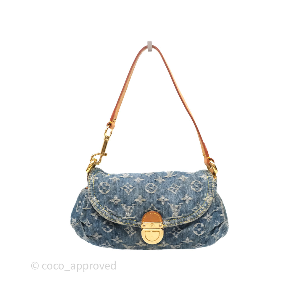 Louis Vuitton Mini Pleaty bag Denim Monogram Gold Hardware