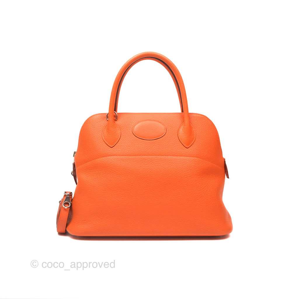 Hermès Bolide 31 Orange H Clemence Palladium Hardware