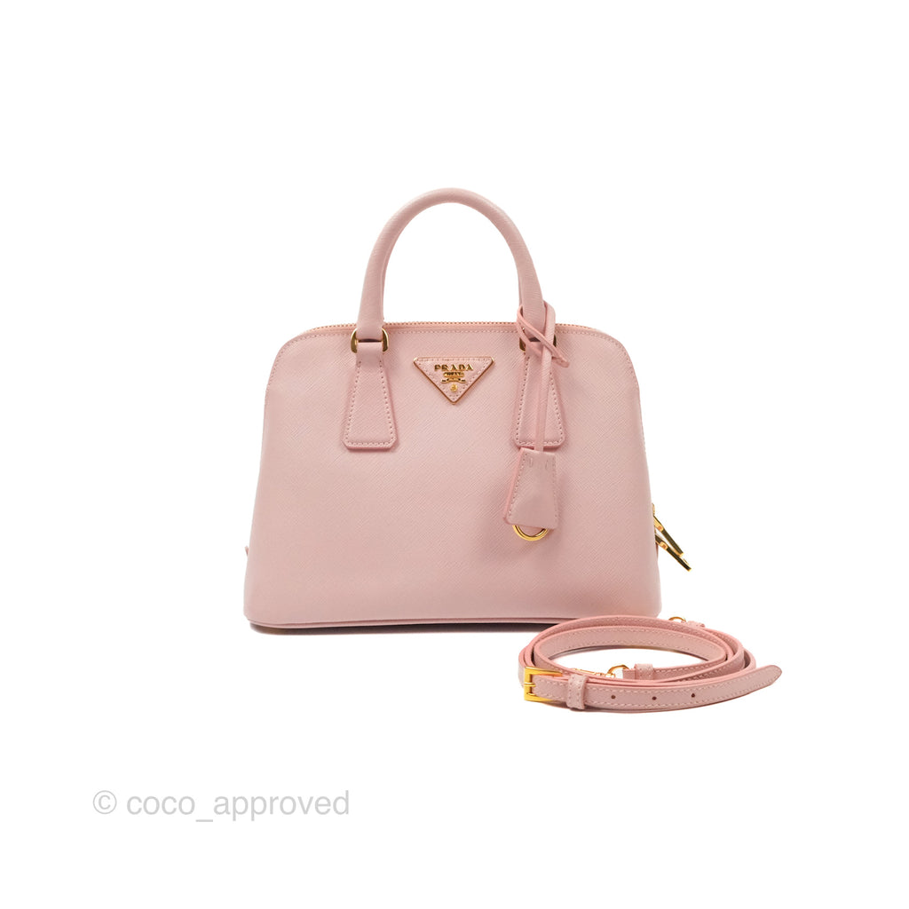 Prada Small Promenade Bag Saffiano Lux Light Pink