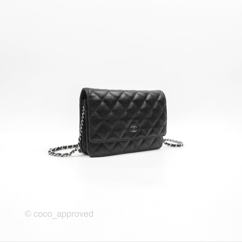 Chanel Quilted Classic WOC Black Caviar Silver Hardware