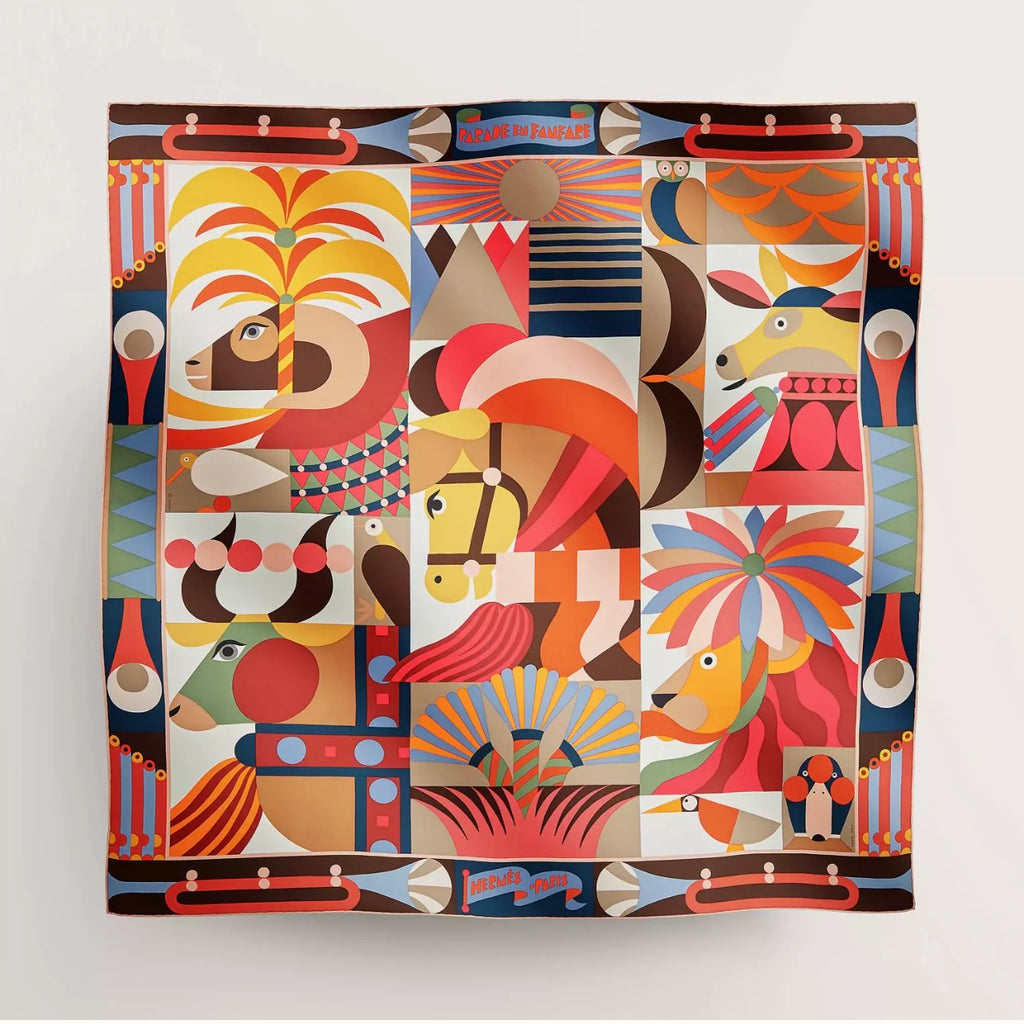 Hermès Parade En Fanfare Scarf 90