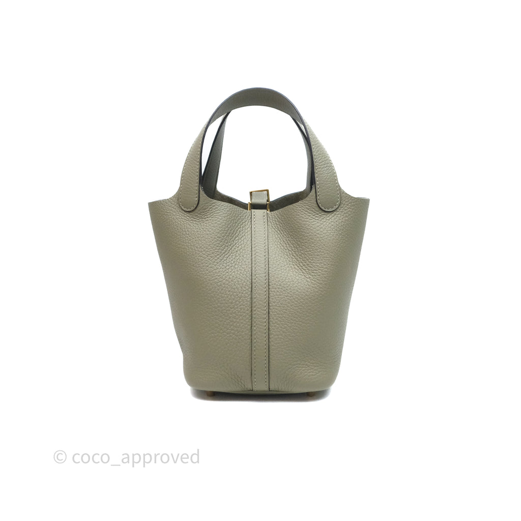 Hermès Picotin 18 Lock Sauge Q1 Clemence Gold Hardware