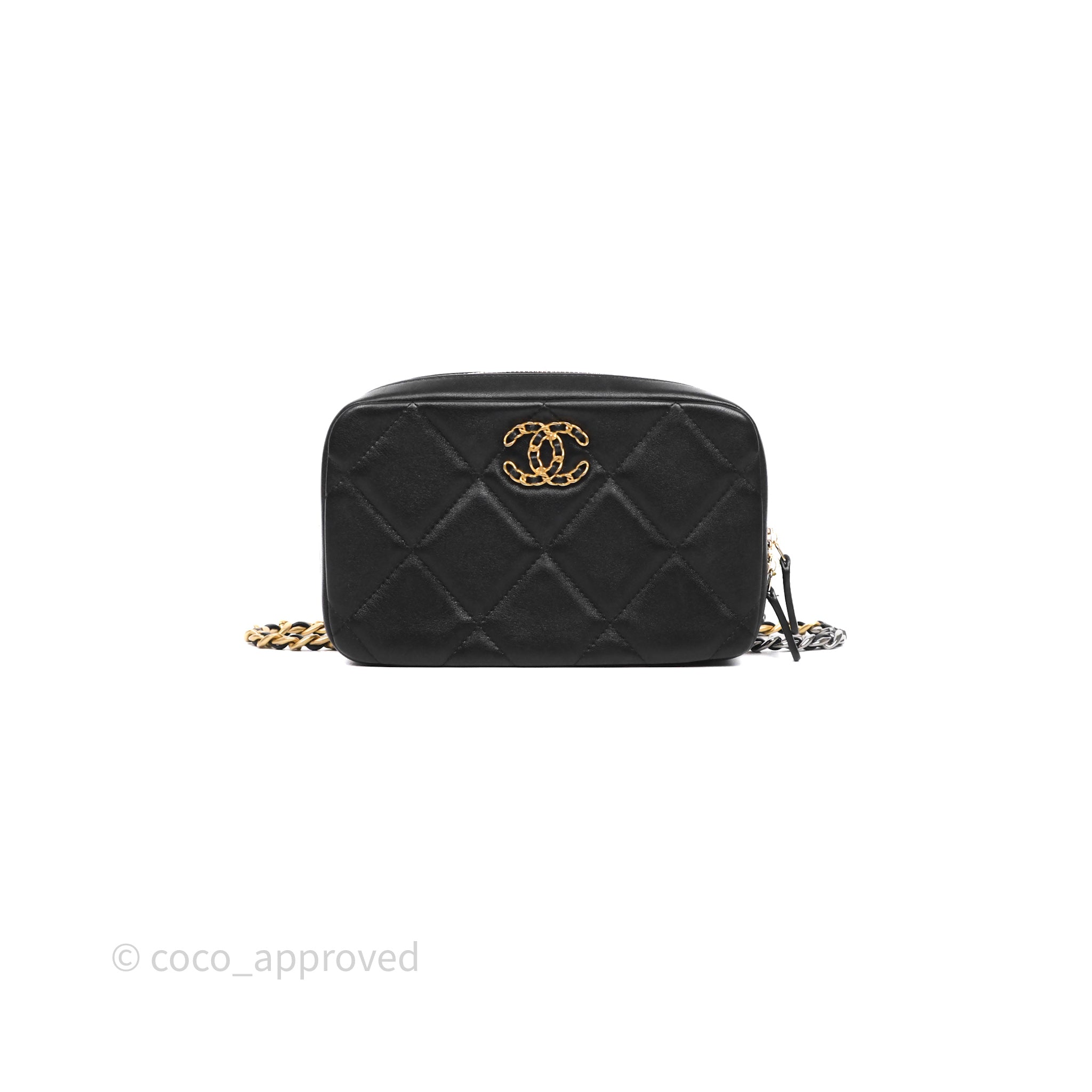 Chanel 19 Camera Bag Black Lambskin Mixed Hardware – Coco Approved