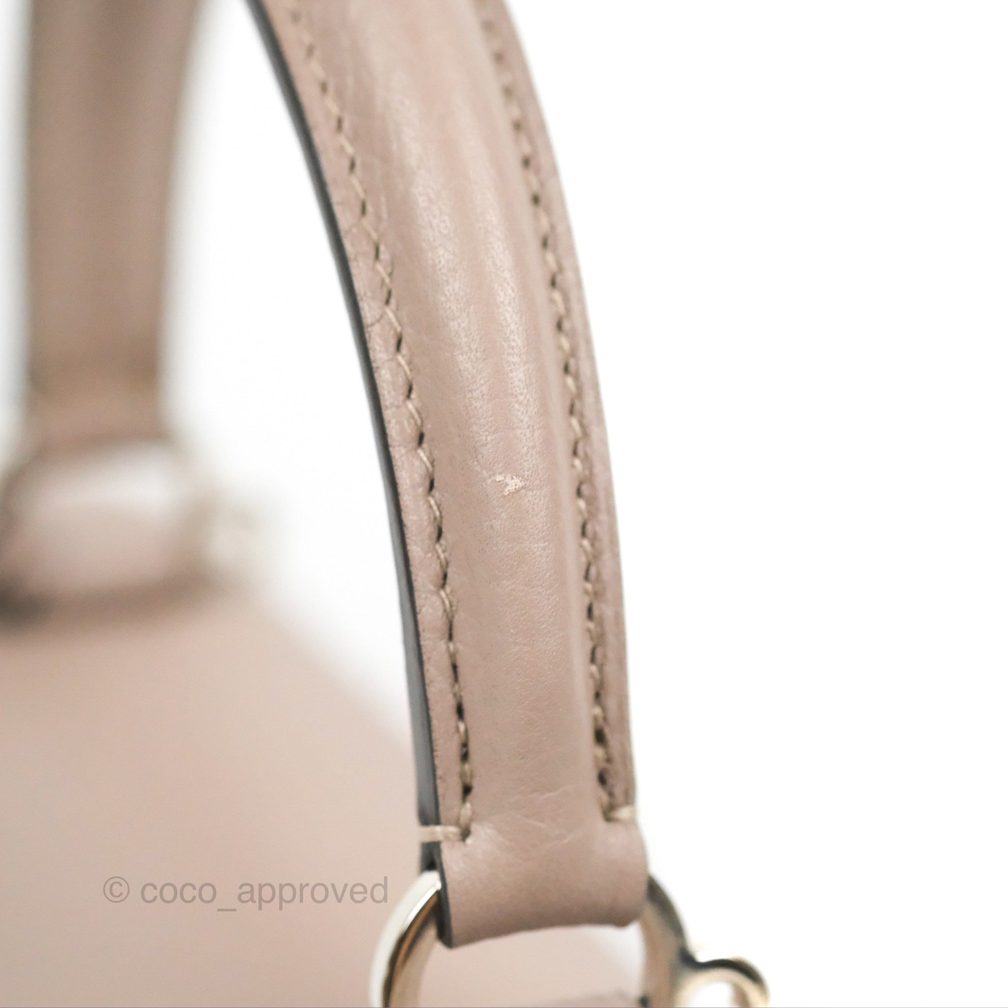 Moynat Réjane PM bag Tourterelle Grained Blush Leather Silver Hardware –  Coco Approved Studio