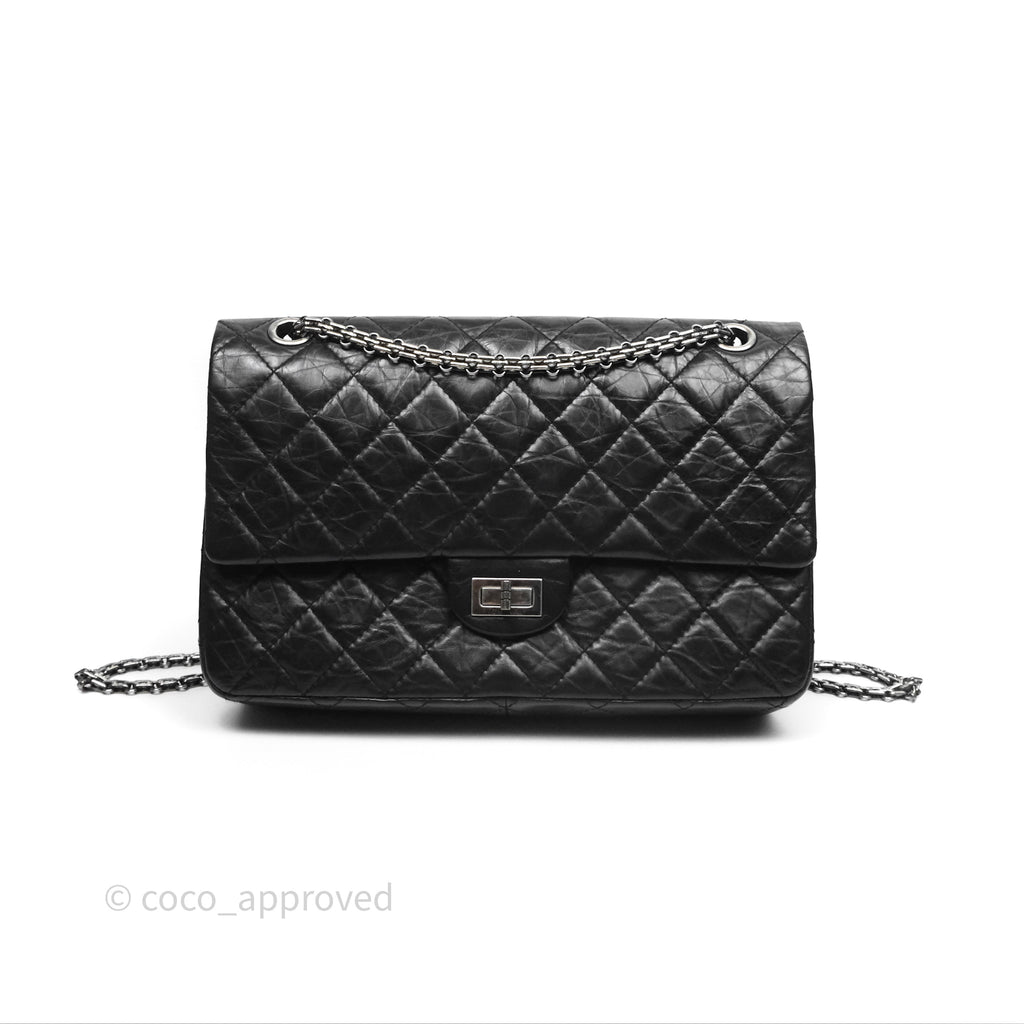 Chanel Reissue Quilted Aged Calfskin Black Ruthenium Hardware 226