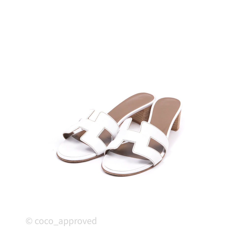 Hermes Oasis Sandal in White Size 37