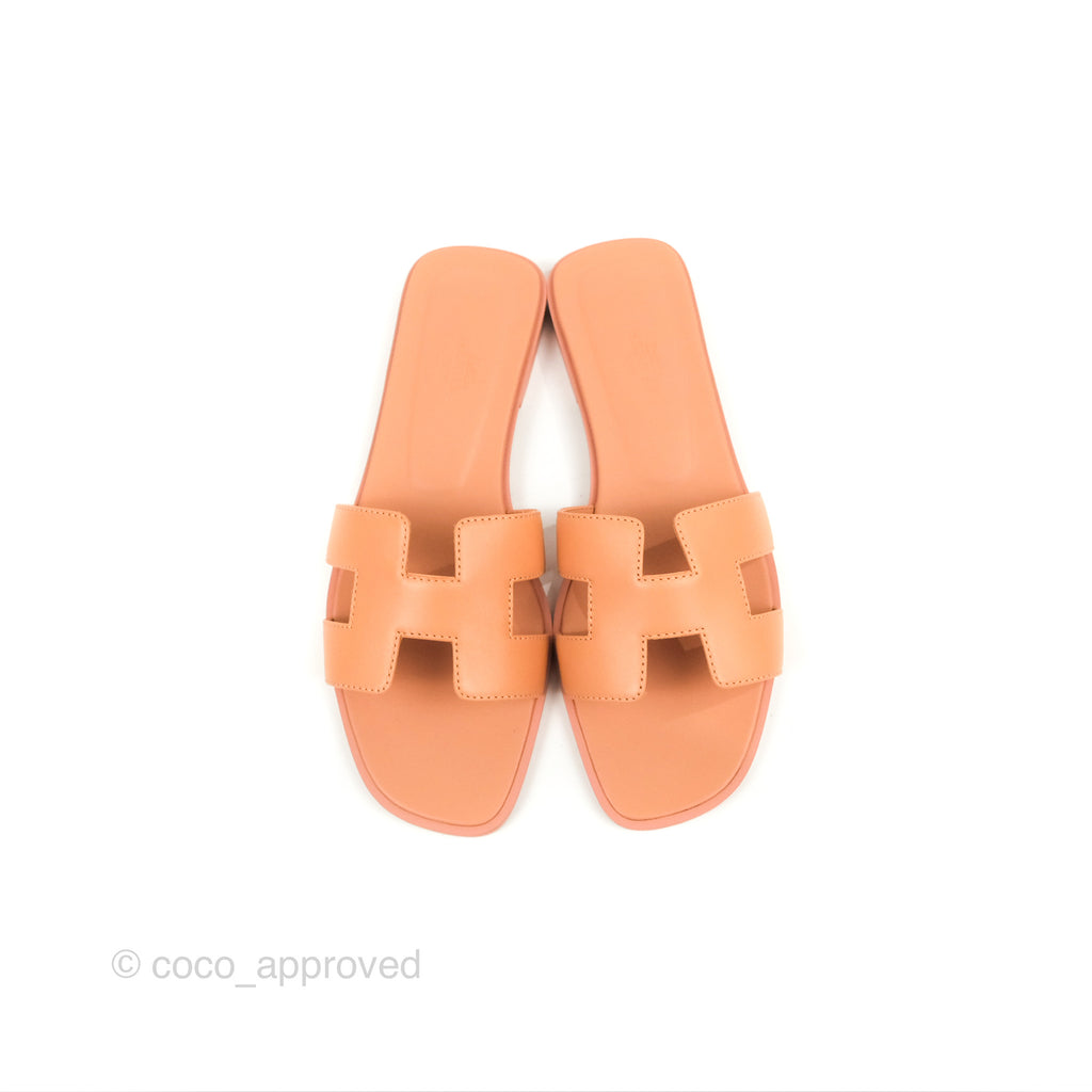 Hermès Oran Sandals in Rose Aube Pink Size 37.5