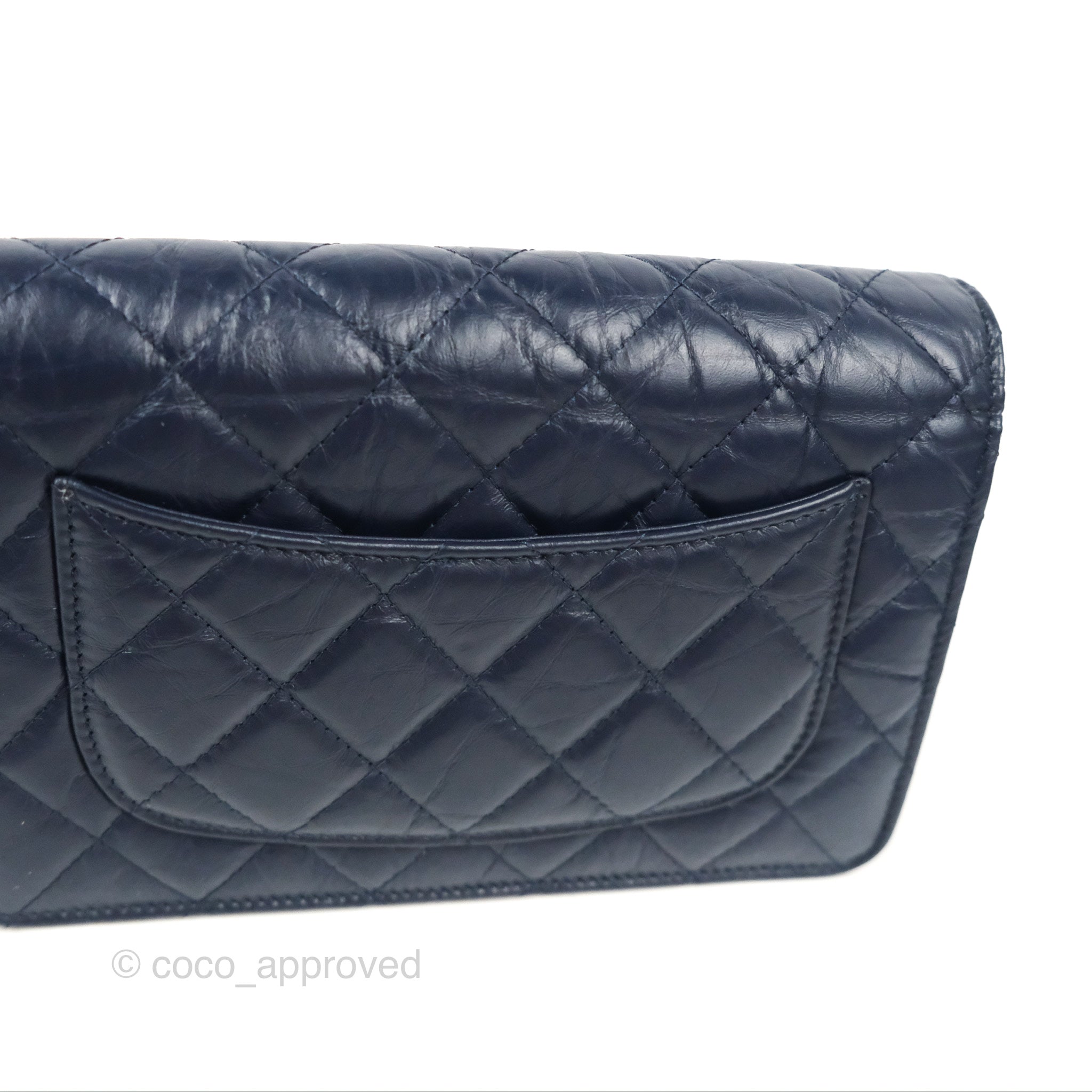 Chanel Navy Quilted Caviar Small Classic Flap Wallet – STYLISHTOP