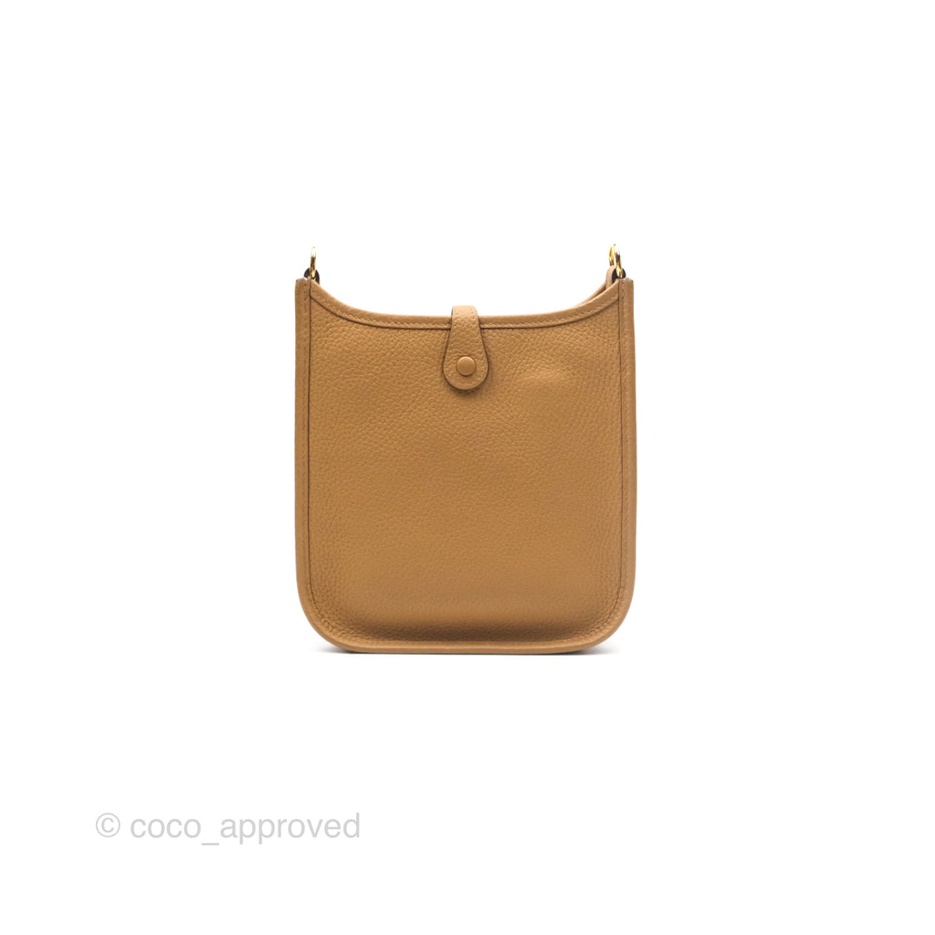 Hermès Mini Evelyne 16 Biscuit 48 Clemence Gold Hardware