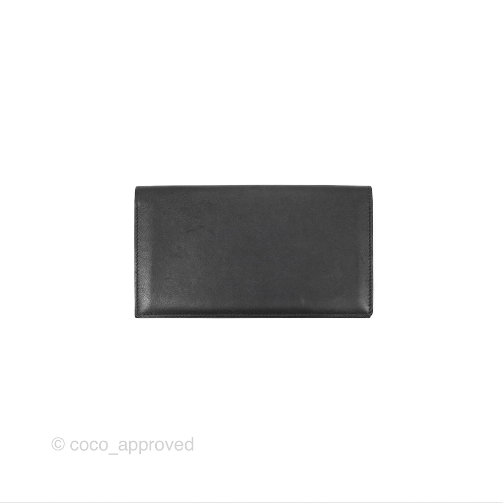 Hermès Citizen Twill Long Wallet Black Swift