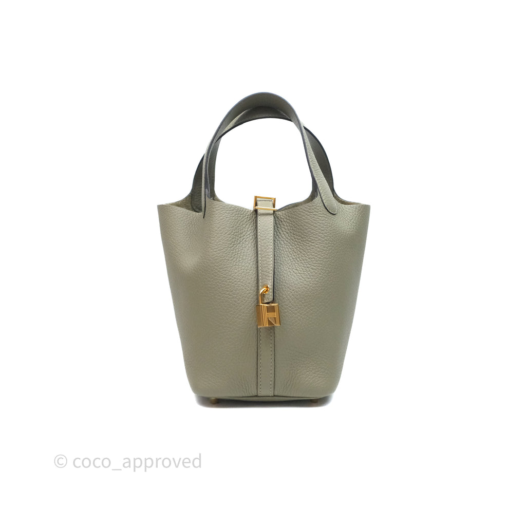 Hermès Picotin 18 Lock Sauge Q1 Clemence Gold Hardware