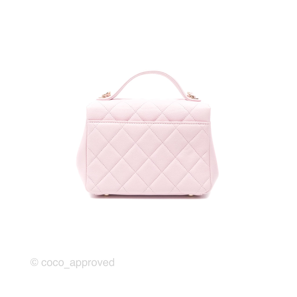 Chanel Quilted Small Business Affinity Flap Light Pink Caviar Gold Hardware