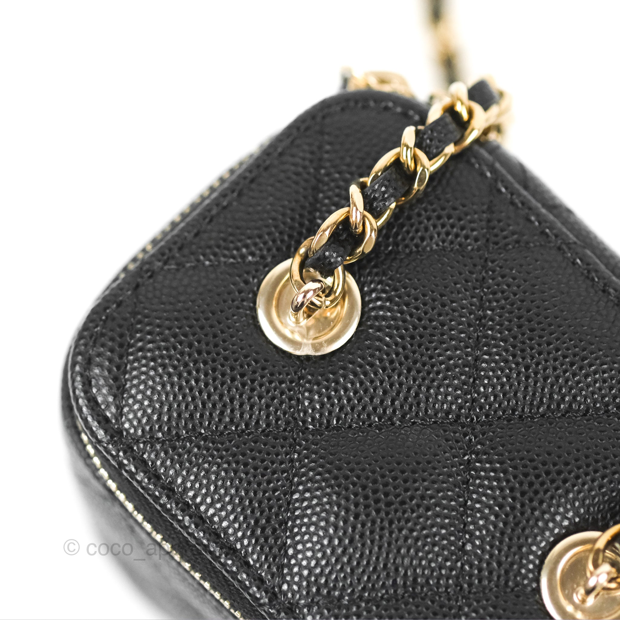 Chanel Mini Flap Bag with Coco Heart Chain White Lambskin Aged Gold Ha – Coco  Approved Studio