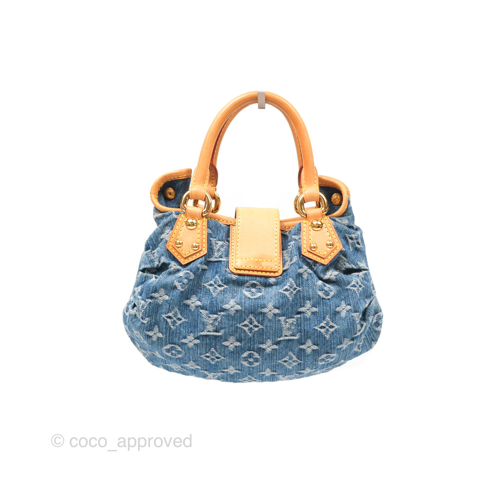 Louis Vuitton Vintage Pleaty Denim Monogram Gold Hardware