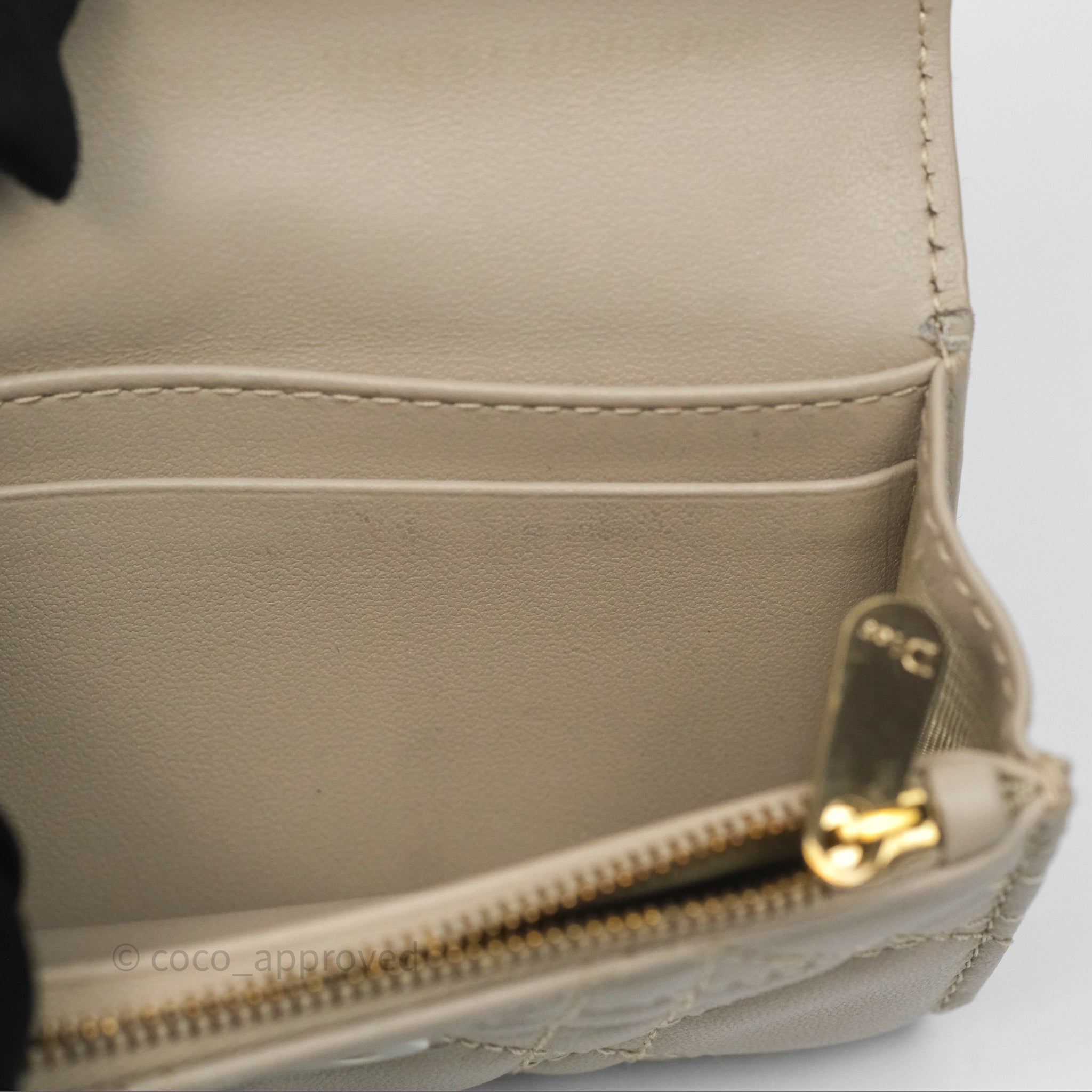 Christian Dior My Dior Glycine Wallet Powder Beige Cannage