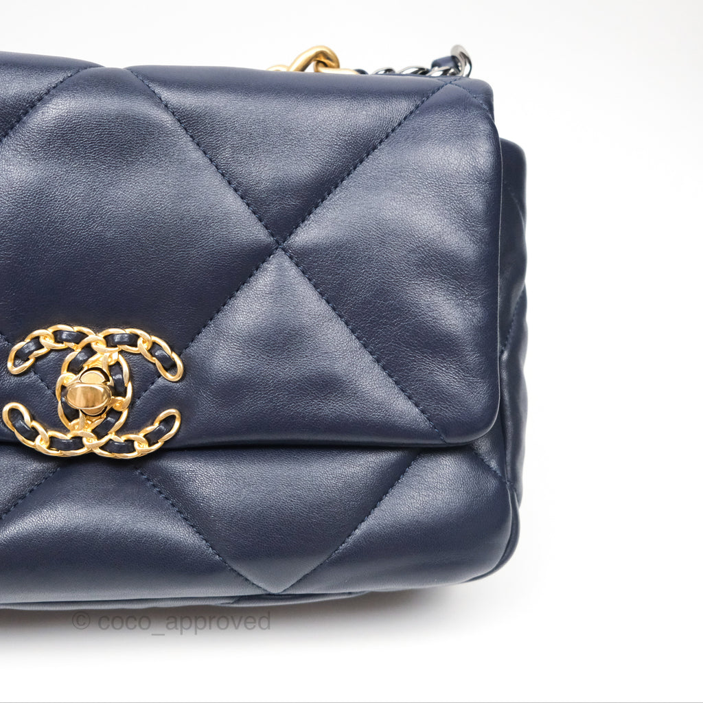 Chanel 19 Small Navy Mixed Hardware