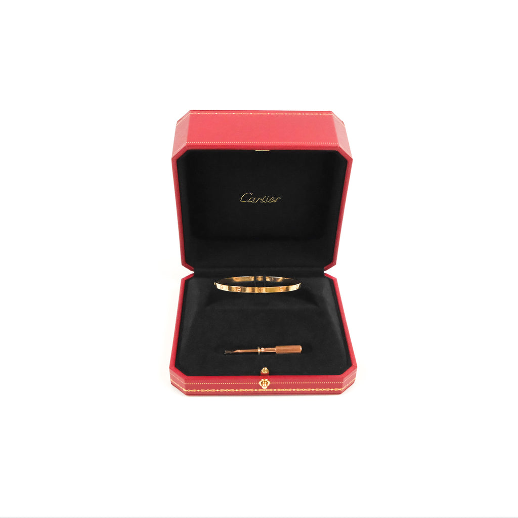 Cartier Small Love Bracelet Rose Gold Size 17