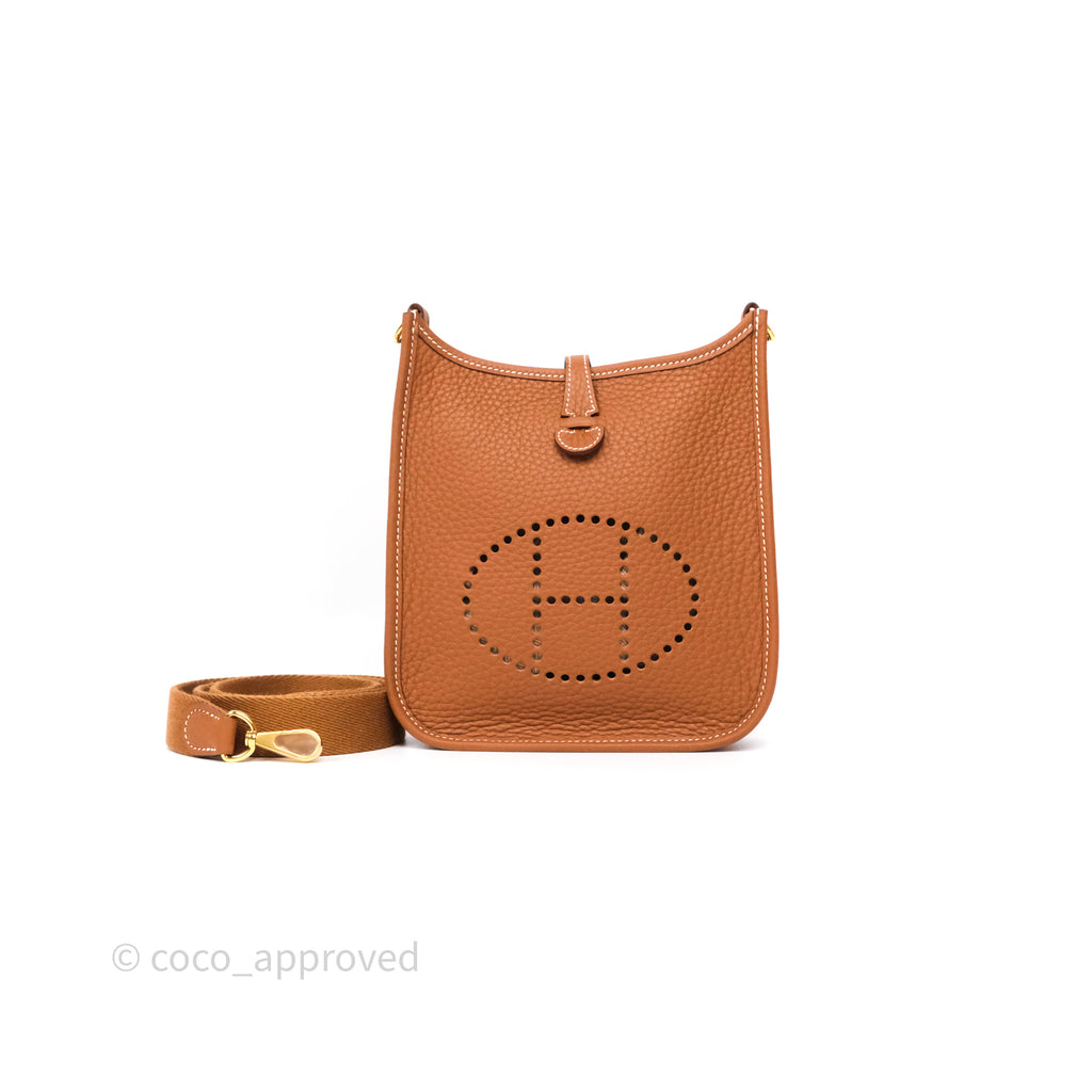 Hermès Mini Evelyne 16 Amazone Gold 37 Clemence Gold Hardware