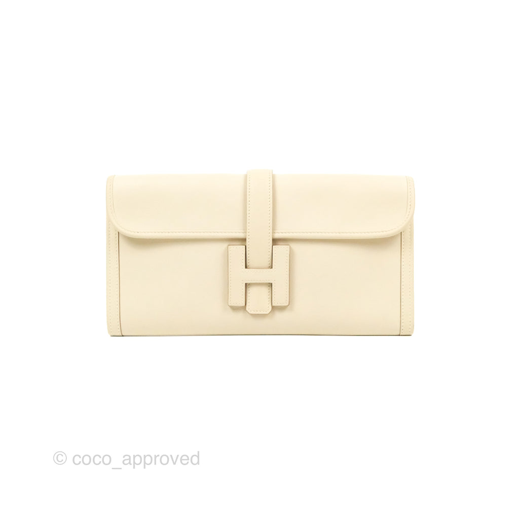 Hermès Jige Elan 29 Clutch Craie Swift