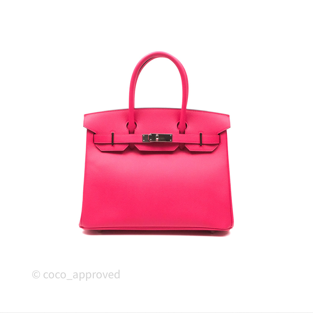 Hermès Birkin 30 Framboise 90 Epsom Palladium Hardware