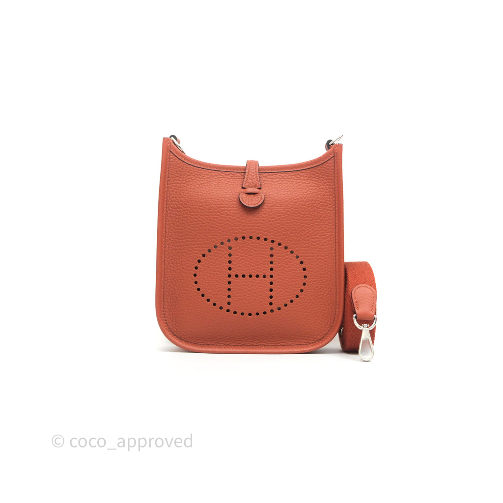 Hermès Mini Evelyne 16 Cuivre 6C Clemence Palladium Hardware