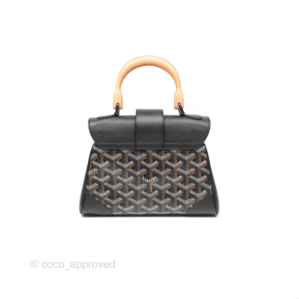 Goyard Saïgon Mini Bag Chevroches Calfskin Noir Silver Hardware