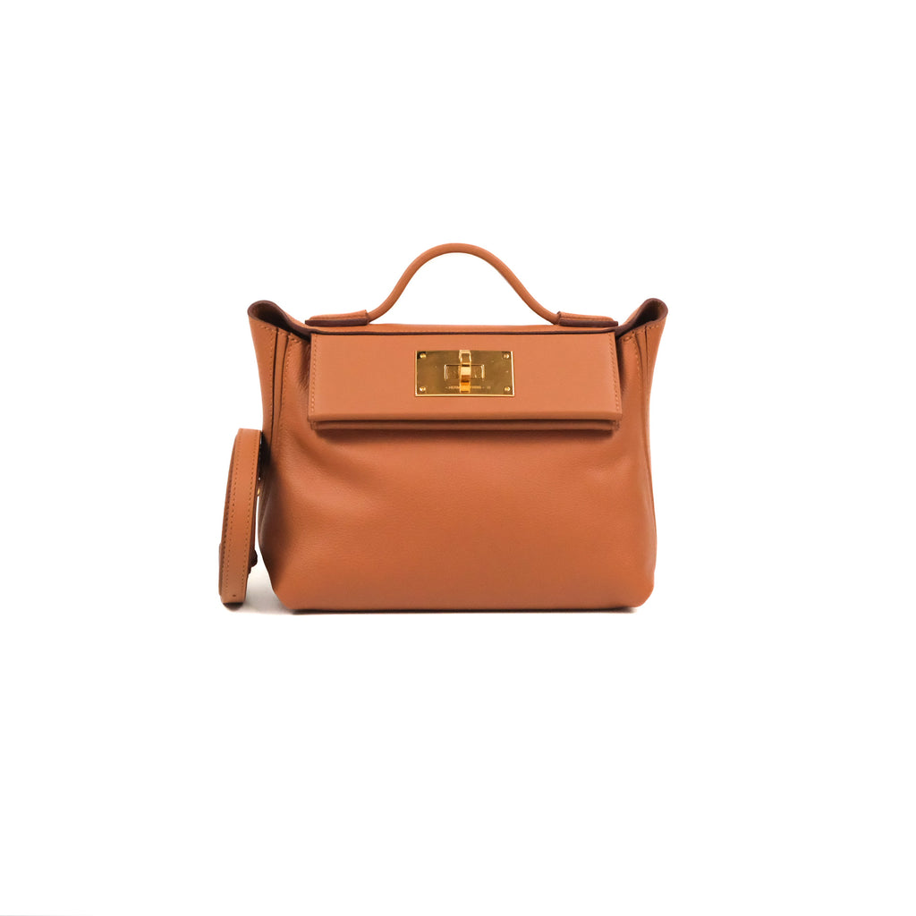 Hermès 24/24 21 Mini Gold Evercolor/Swift Gold Hardware