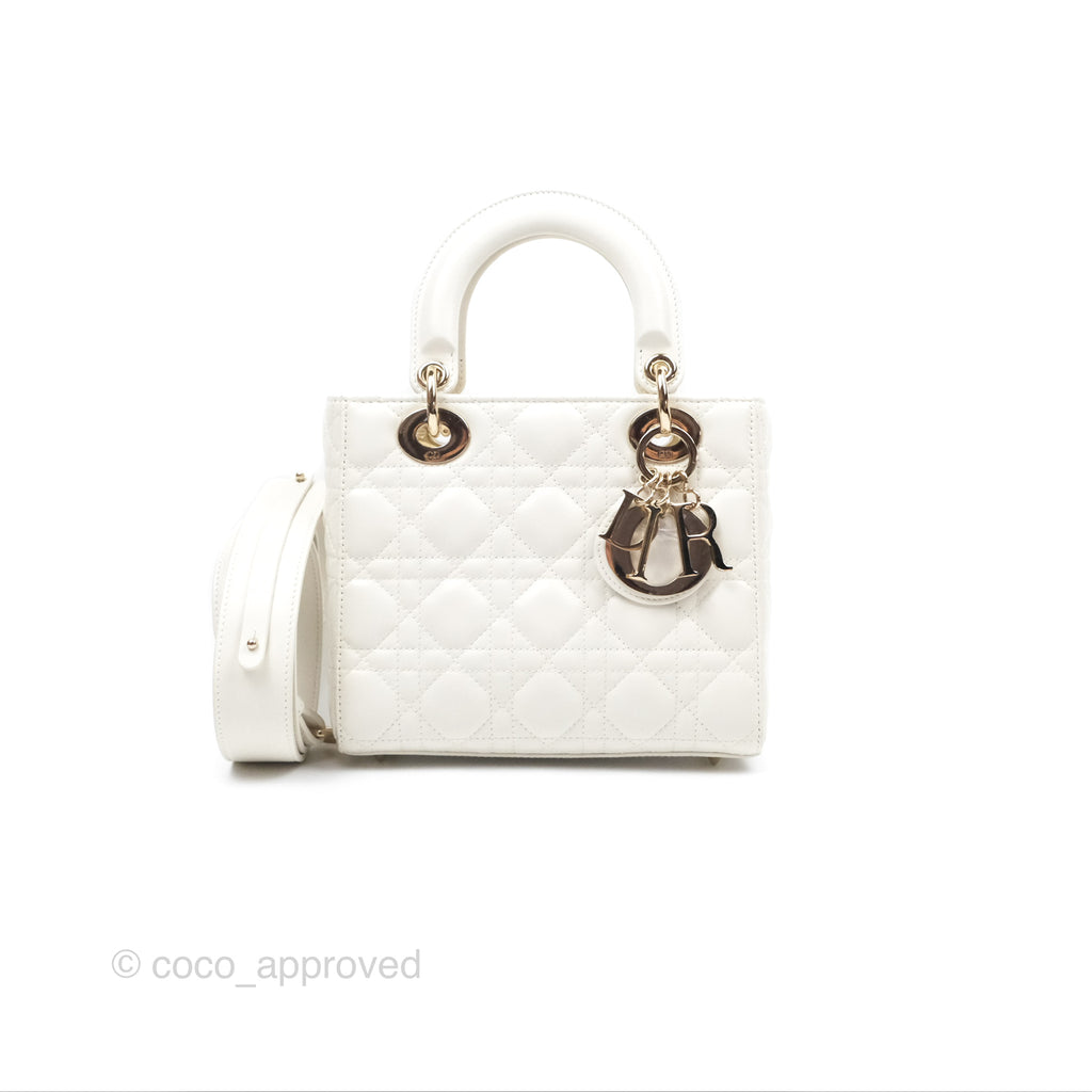 Christian Dior Small Lady Dior My ABCDior Bag Latte Cannage Lambskin