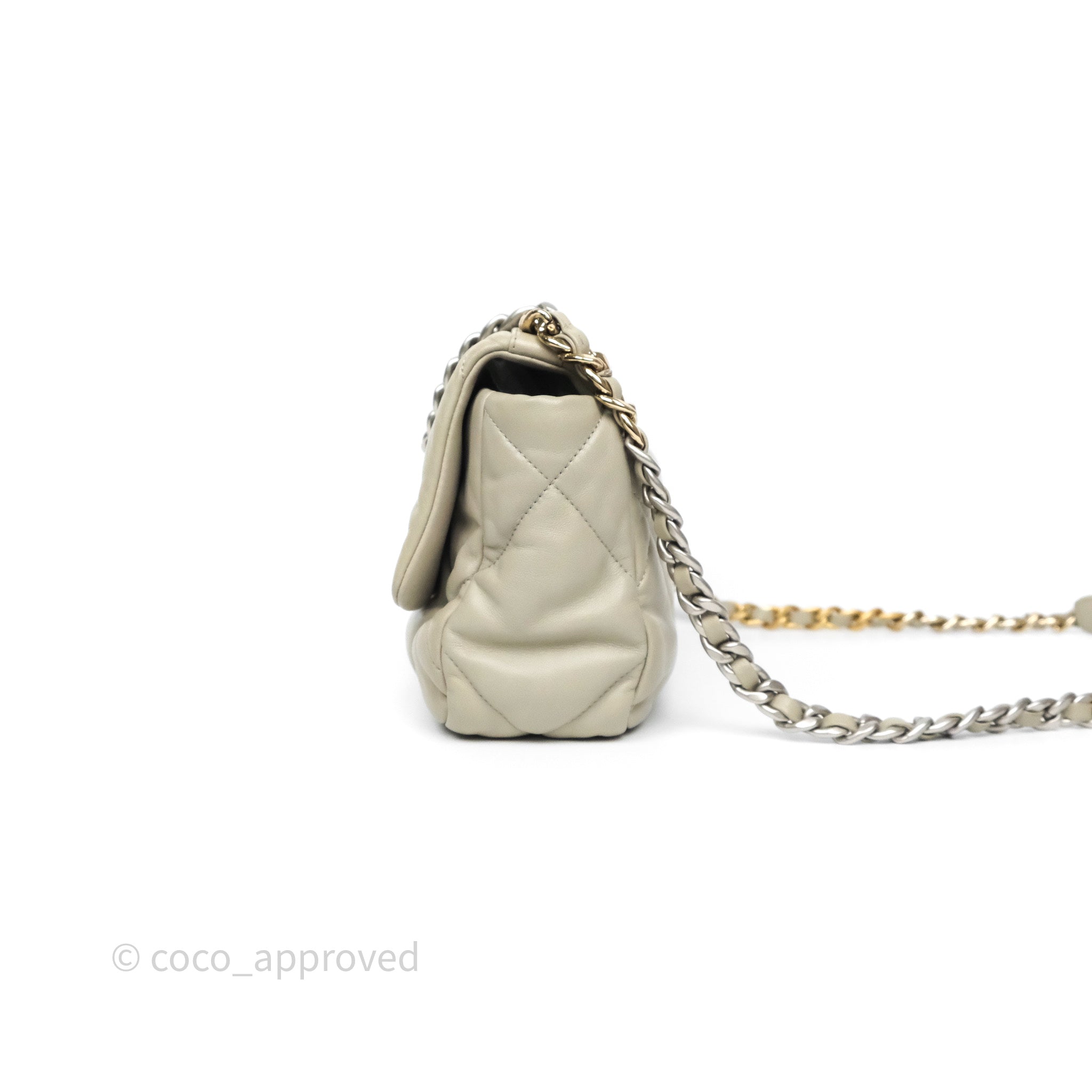 Chanel 19 Small Sage Grey Mixed Hardware – Coco Approved Studio