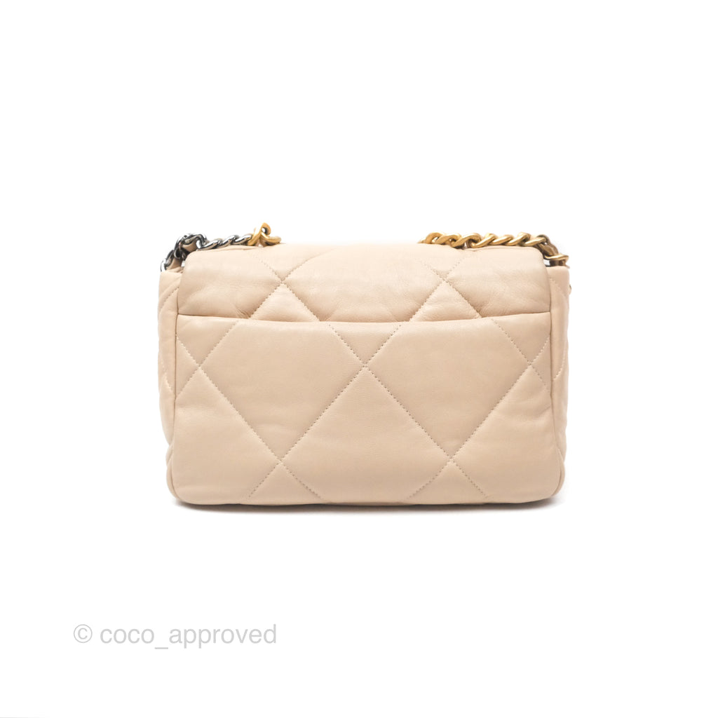 Chanel 19 Small Beige Mixed Hardware